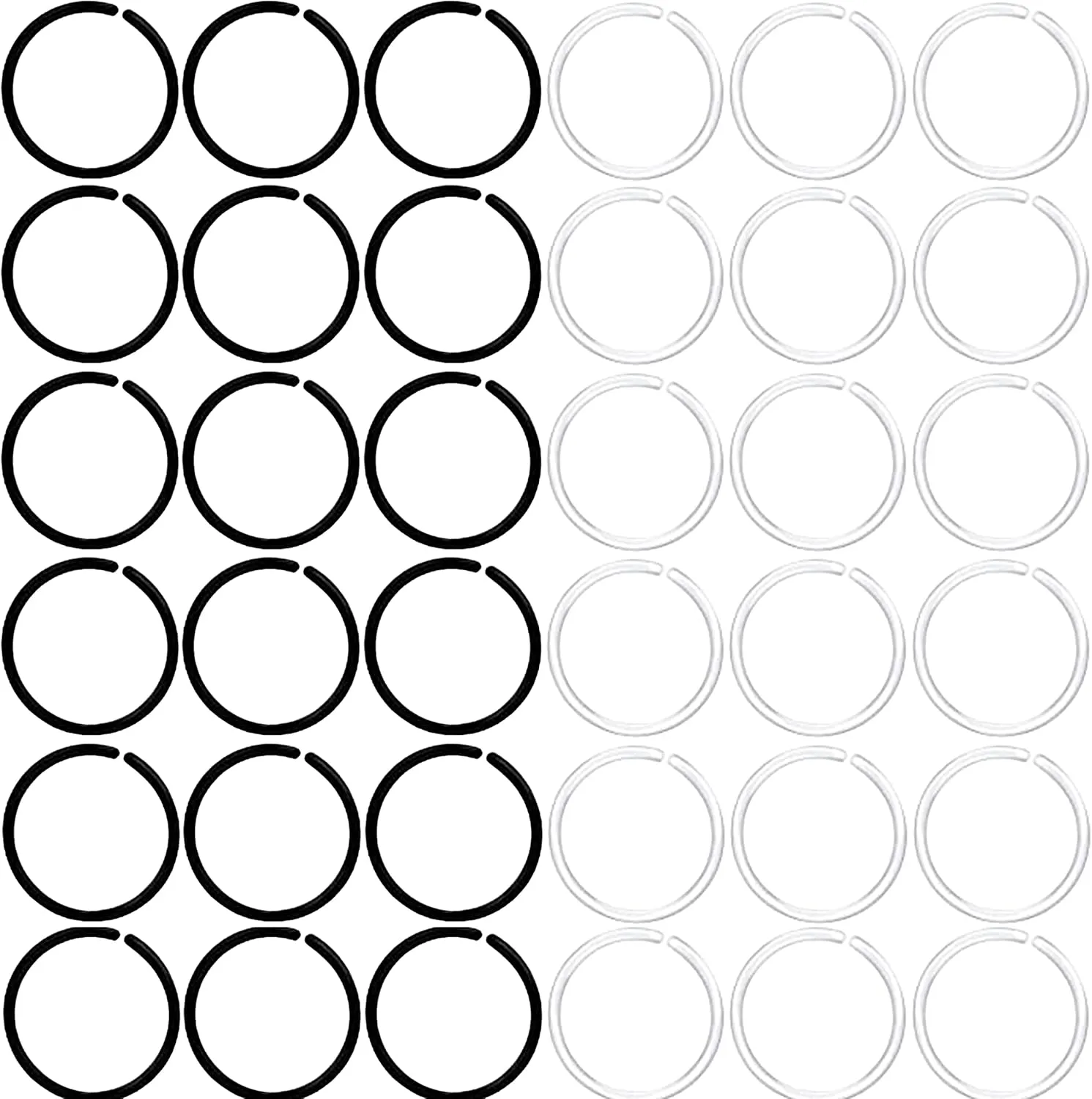 100Pcs Anti-Allergy 20G Unisex Plastic Hoop Ears Hole Retainers Hoop & Clear Nose Rings Hoop Retainer for Sensitive Ears & Skin