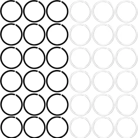 100Pcs Anti-Allergy 20G Unisex Plastic Hoop Ears Hole Retainers Hoop & Clear Nose Rings Hoop Retainer for Sensitive Ears & Skin