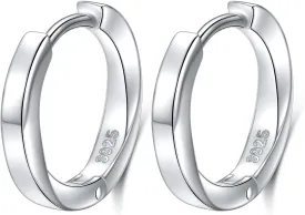 925 Sterling Silver Huggie Hoop Earrings Dainty Lever Back Dangle Drop Earrings for Women Men Girls Jewelry Gift