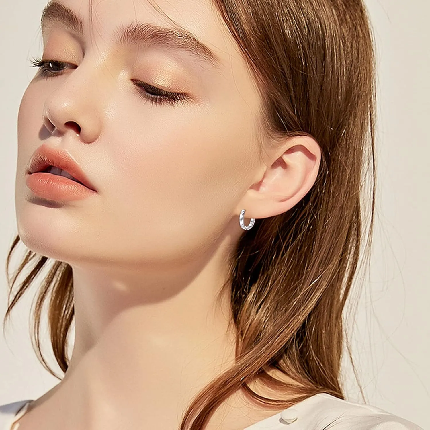 925 Sterling Silver Huggie Hoop Earrings Dainty Lever Back Dangle Drop Earrings for Women Men Girls Jewelry Gift