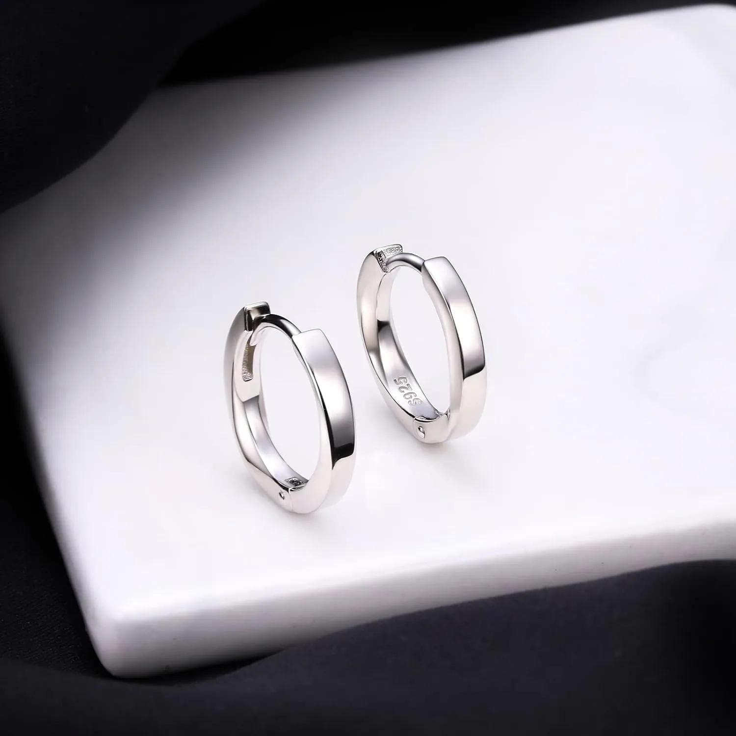 925 Sterling Silver Huggie Hoop Earrings Dainty Lever Back Dangle Drop Earrings for Women Men Girls Jewelry Gift