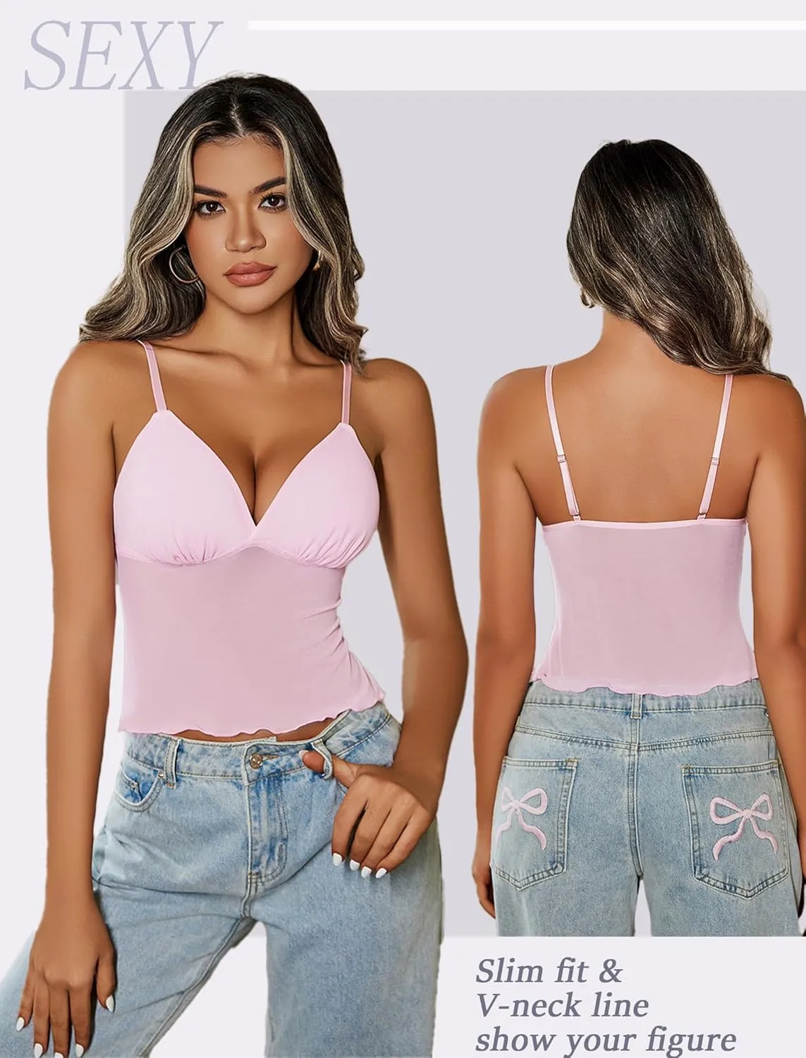 AVvidlove Bralettes for Women Mesh Tank Top Slim Y2K Camisole See Through Sheer Bralette Sleep Soft Tops