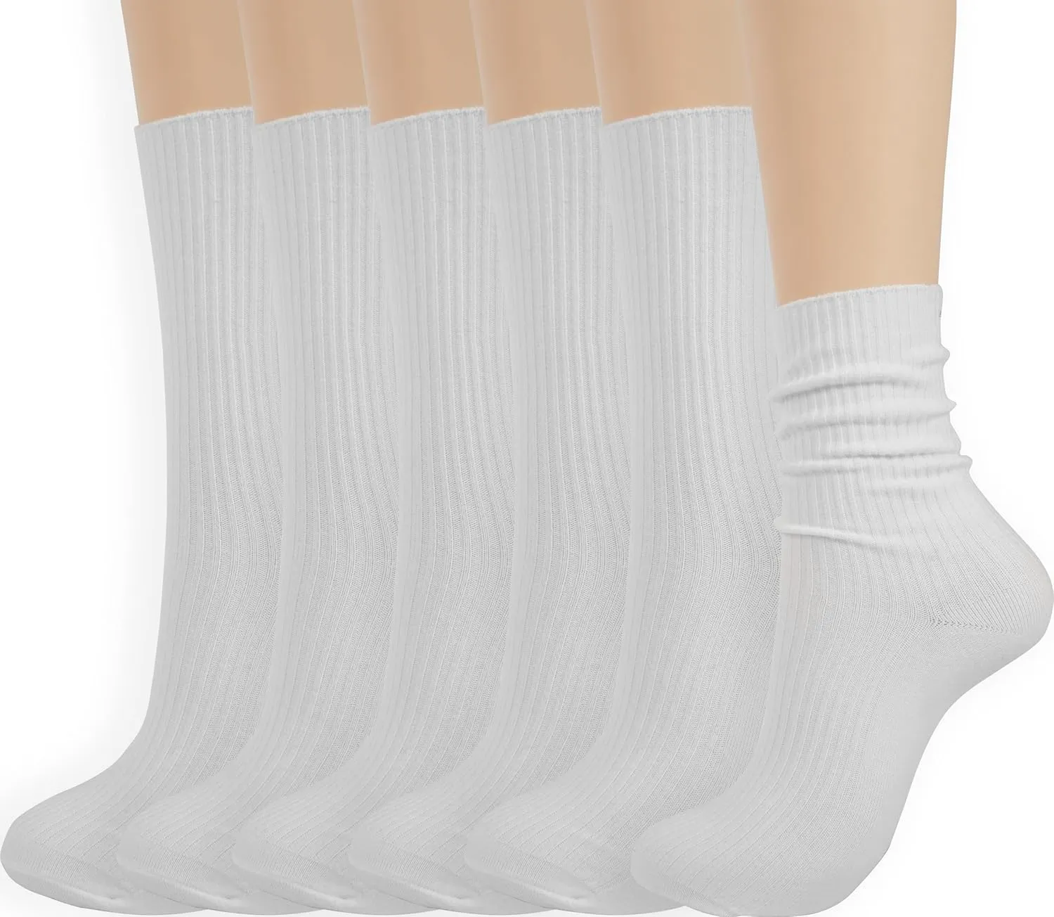 BomKinta Calf Socks for Women - Thin Solid Cotton Crew Socks - Casual Cute Above Ankle Sock