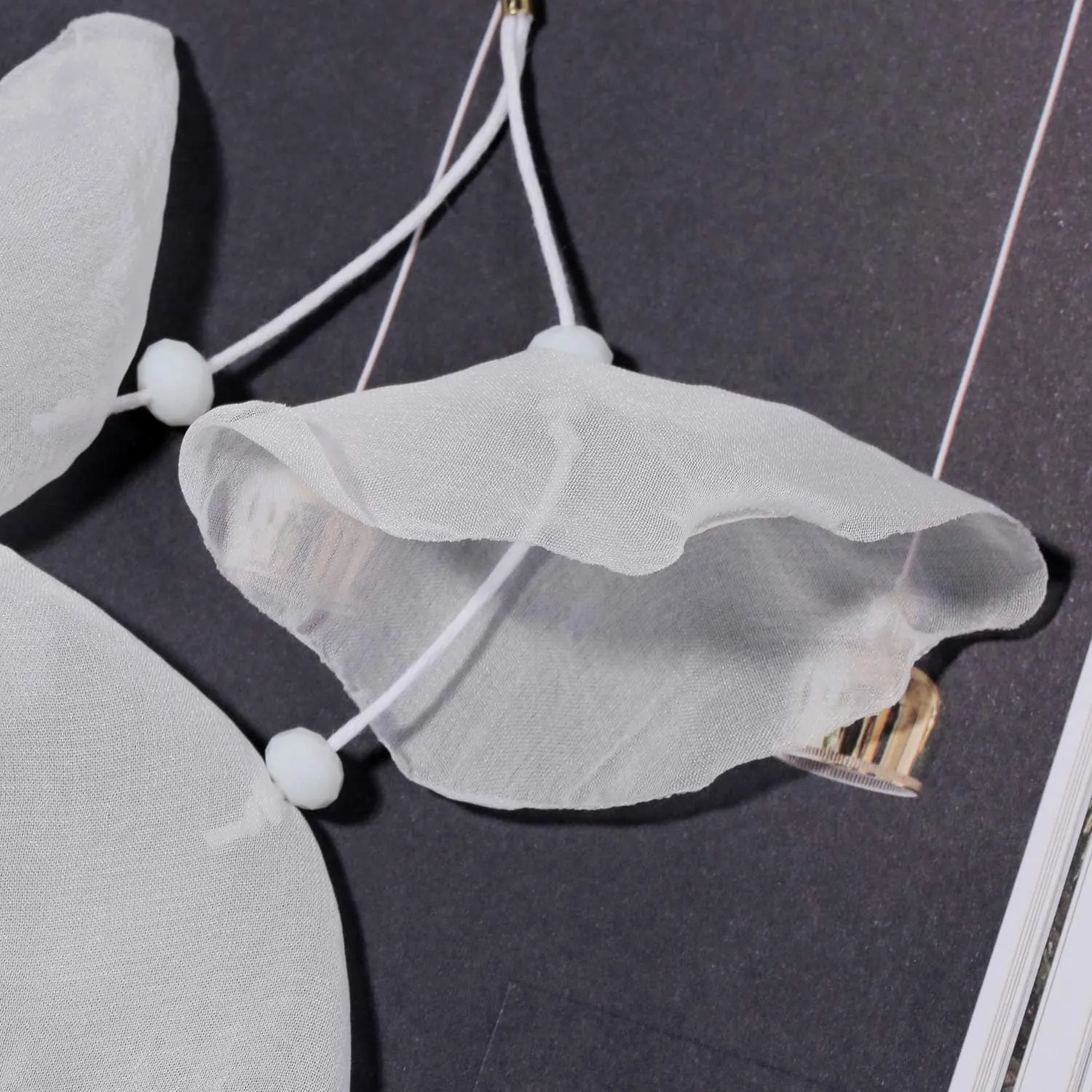 Floral Chiffon Earrings for Women - Tiered Flower Statement Tassel Earrings Long Chandelier Drop Dangle Earrings for Daily Dresses Wedding Holiday Party
