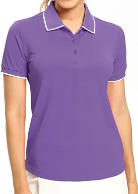 Hiverlay Women Golf Shirts Polo Shirts for Women UPF 50  Lightweight Quick-Dry Collared Tennis Daily Shirts Work Tops