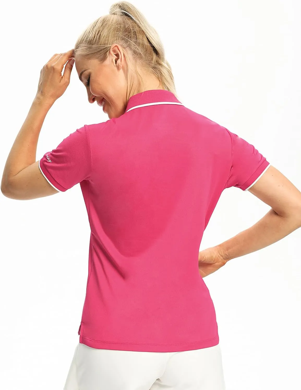 Hiverlay Women Golf Shirts Polo Shirts for Women UPF 50  Lightweight Quick-Dry Collared Tennis Daily Shirts Work Tops