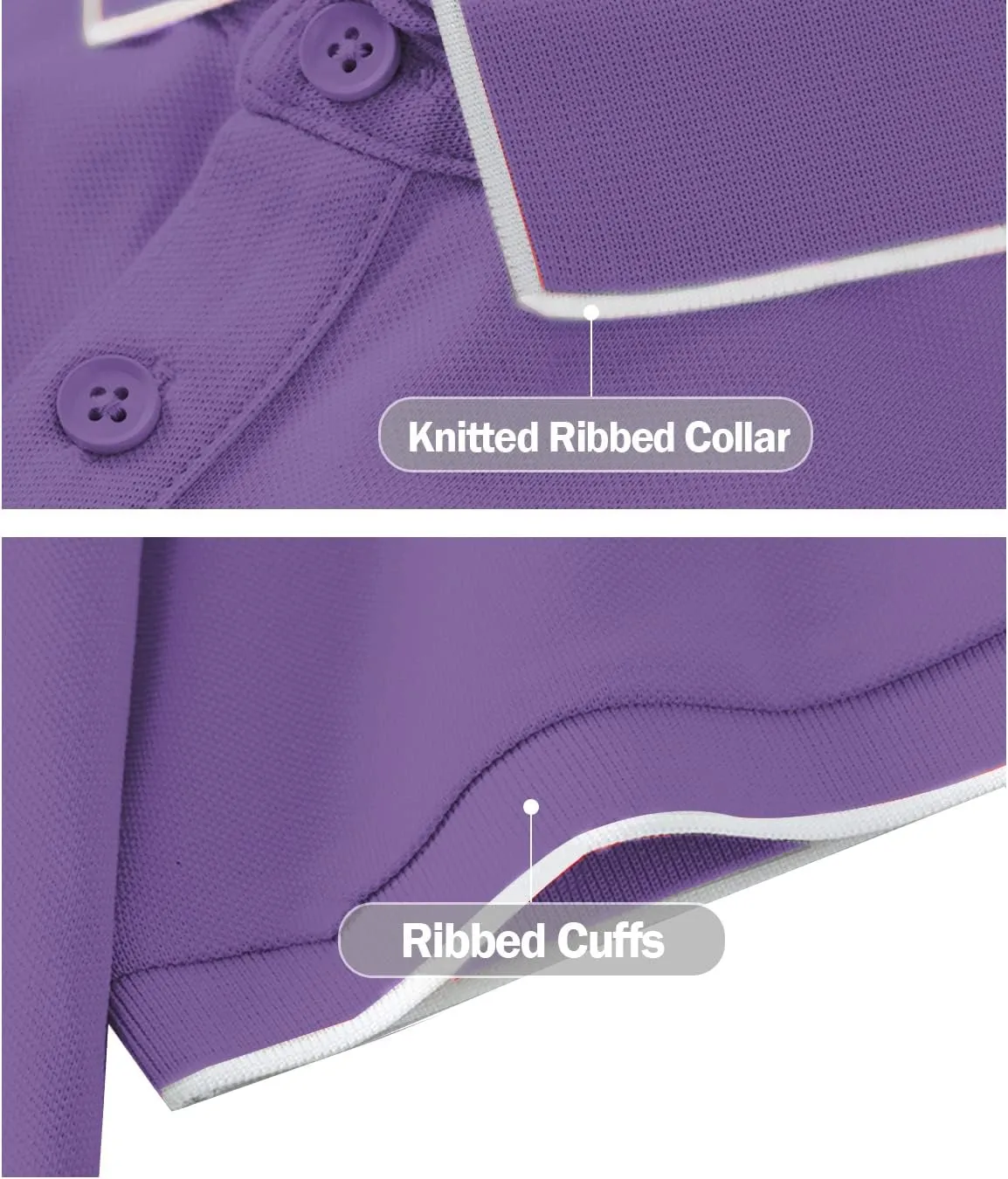 Hiverlay Women Golf Shirts Polo Shirts for Women UPF 50  Lightweight Quick-Dry Collared Tennis Daily Shirts Work Tops