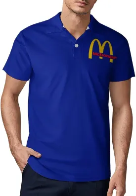 Men's Logo Polo T Shirt Short Sleeve T-Shirts for Men Teens Boys Round Neck Tshirt Merch Work Daily Clothes Uniform Tops