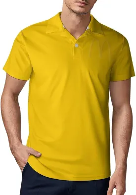 Men's Logo Polo T Shirt Short Sleeve T-Shirts for Men Teens Boys Round Neck Tshirt Merch Work Daily Clothes Uniform Tops