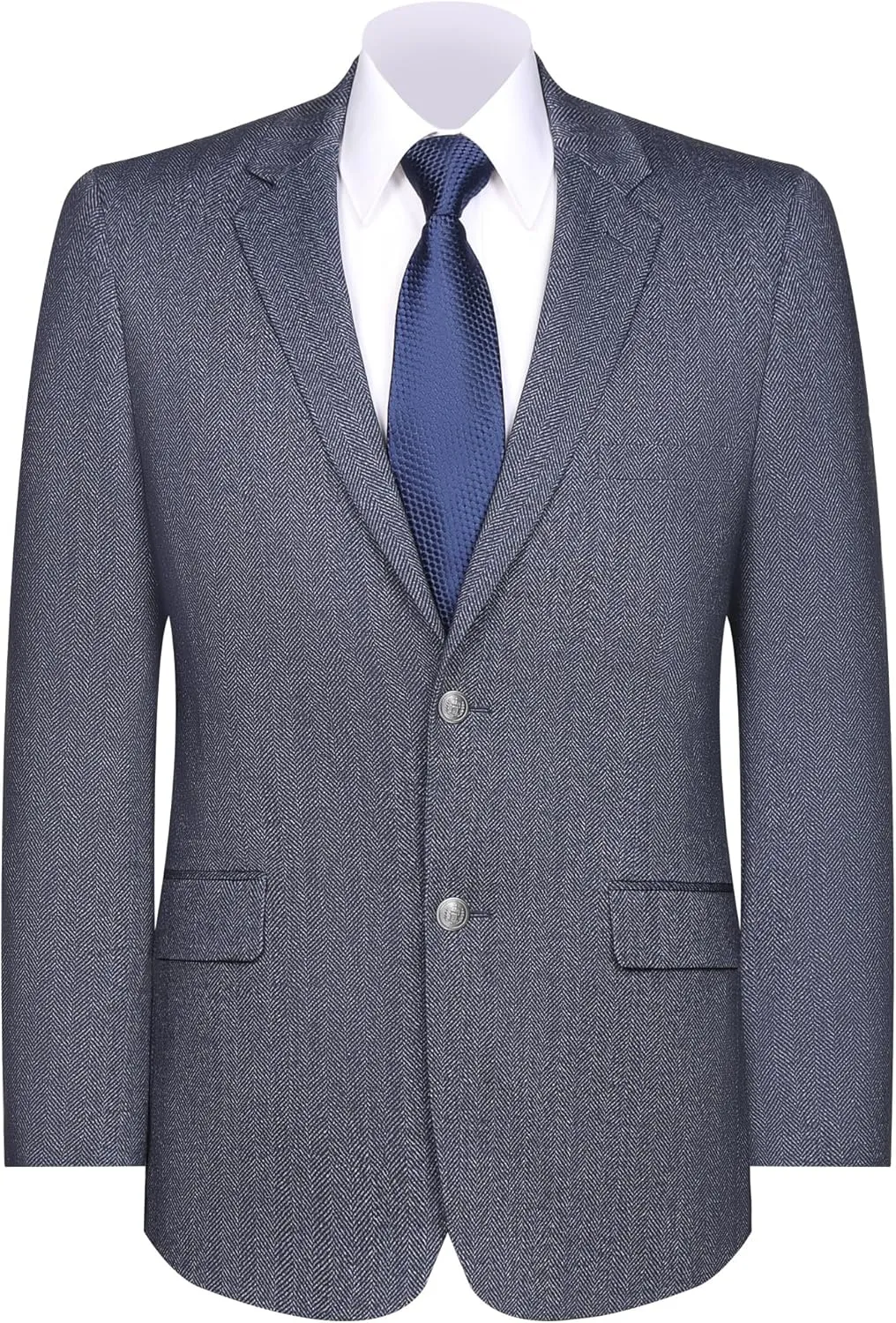 Men's Sport Coat Classic Fit Knit Blazer 2 Button Single Breasted Notch Lapel Casual Sports Jacket for Daily