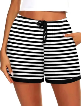 Pajama Shorts for Women Cotton Soft Sleep Shorts Casual Elastic Waist Pj Bottoms with Drawstring & Pockets