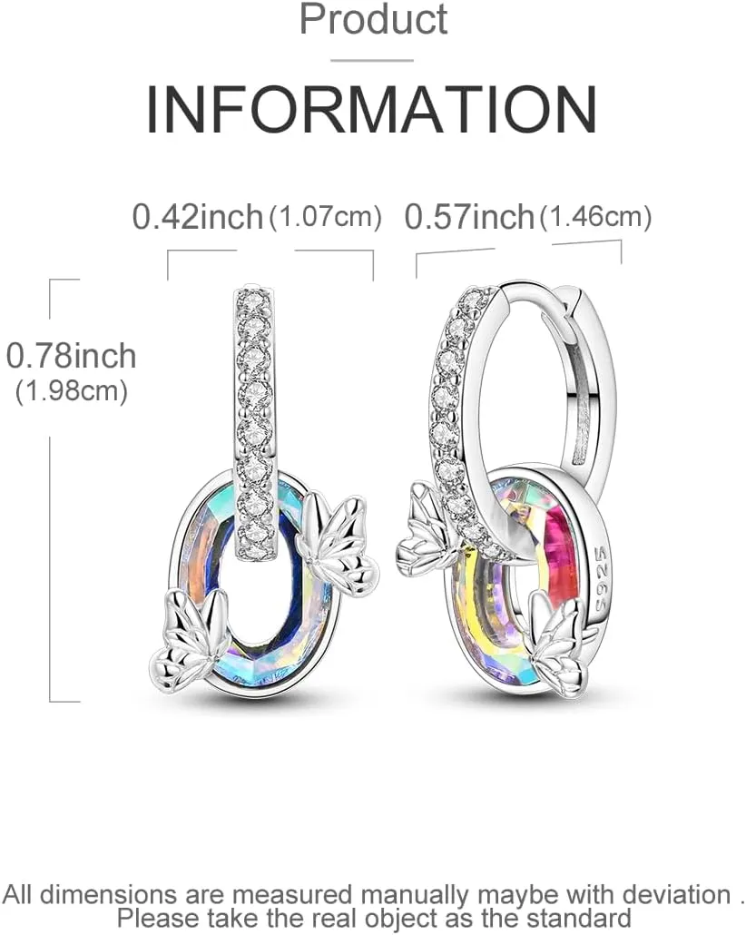 Parmuz 925 Sterling Silver Huggie Hoop Earrings Butterfly Posts Thick Chunky Hoops for Women Small Tiny cuff Cubic Zirconia Snake Heart Earring
