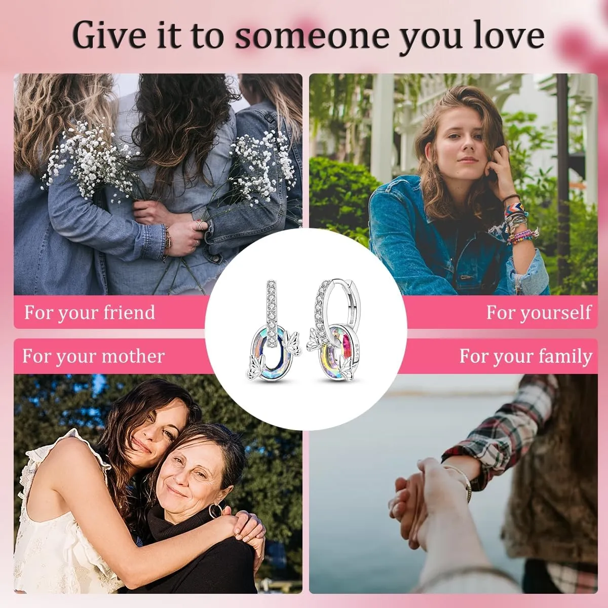 Parmuz 925 Sterling Silver Huggie Hoop Earrings Butterfly Posts Thick Chunky Hoops for Women Small Tiny cuff Cubic Zirconia Snake Heart Earring
