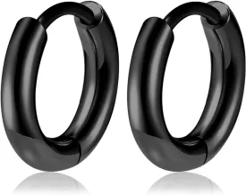 Titanium Huggie Hoop Earrings Hypoallergenic Nickel Free Hinged Sleeper Earrings for Sensitive Skin Cartilage Helix Lobes