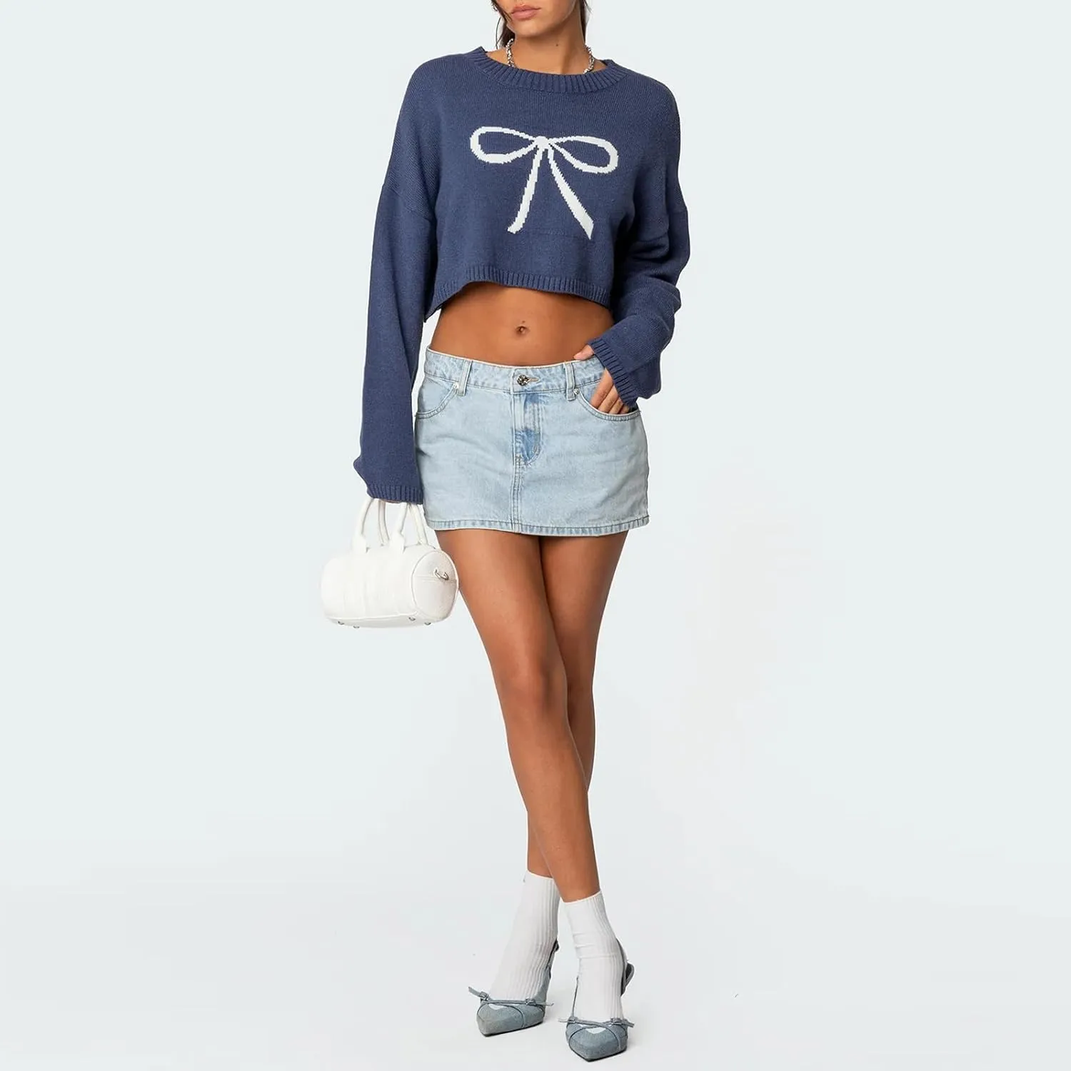 Women Mini Denim Skirts Low Rise Solid Color Summer Skirt for Daily, Travel, Parties
