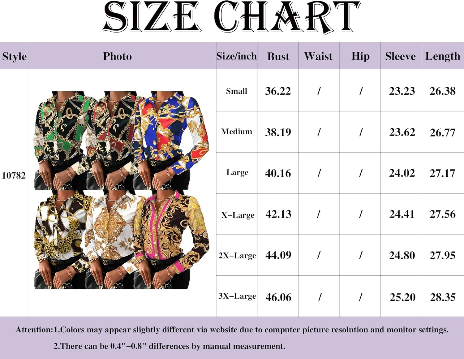 Women's Buchona Blouses Long Sleeve Floral Print Button Down Shirts, Loose Collar Sexy Tops for Everyday & Party Wear
