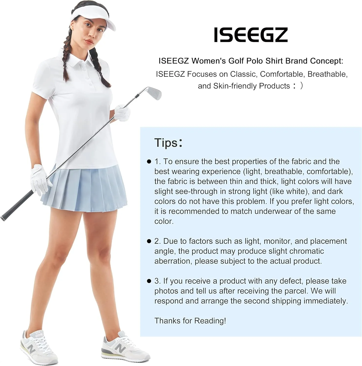 Women's Golf Shirt Short Long Sleeve Polo Shirts Lightweight Quick-Dry Workout Daily Work Shirts Tops for Women