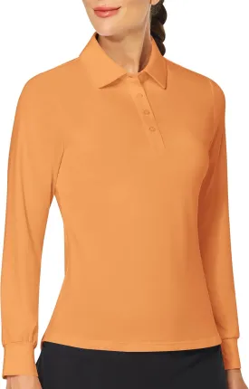Women's Golf Shirt Short Long Sleeve Polo Shirts Lightweight Quick-Dry Workout Daily Work Shirts Tops for Women