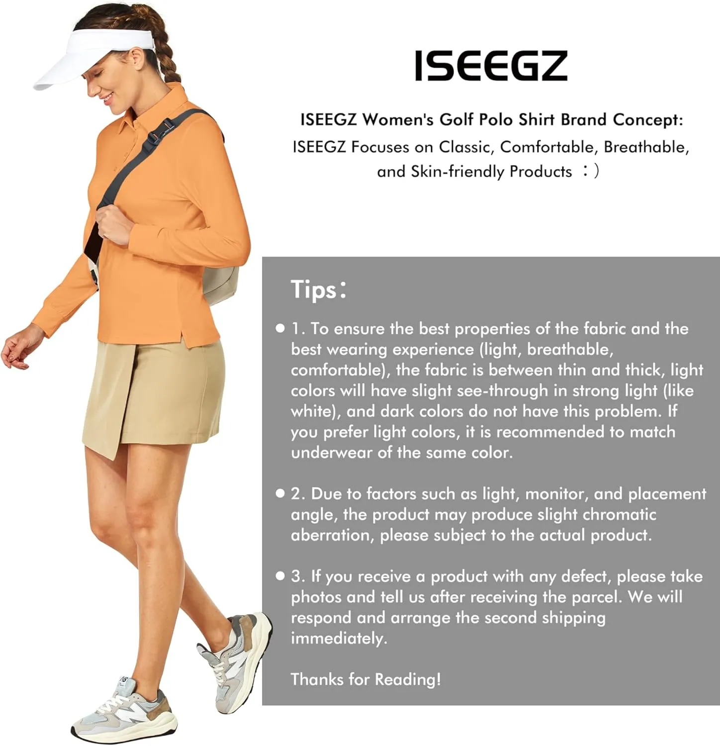 Women's Golf Shirt Short Long Sleeve Polo Shirts Lightweight Quick-Dry Workout Daily Work Shirts Tops for Women